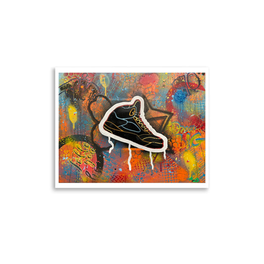 Follow Your Heart Abstract Sneaker Print
