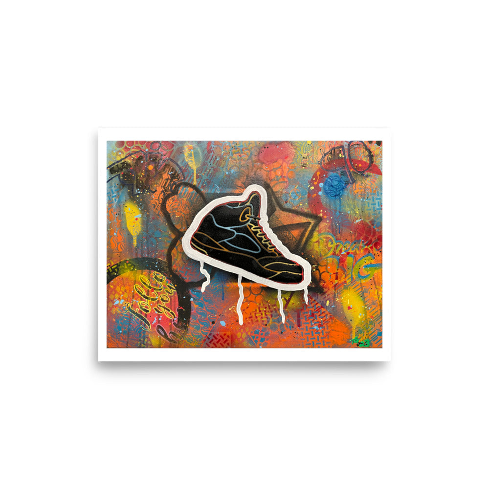 Follow Your Heart Abstract Sneaker Print