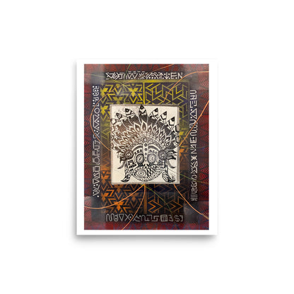 Abstract & Mandala Native Mask Print